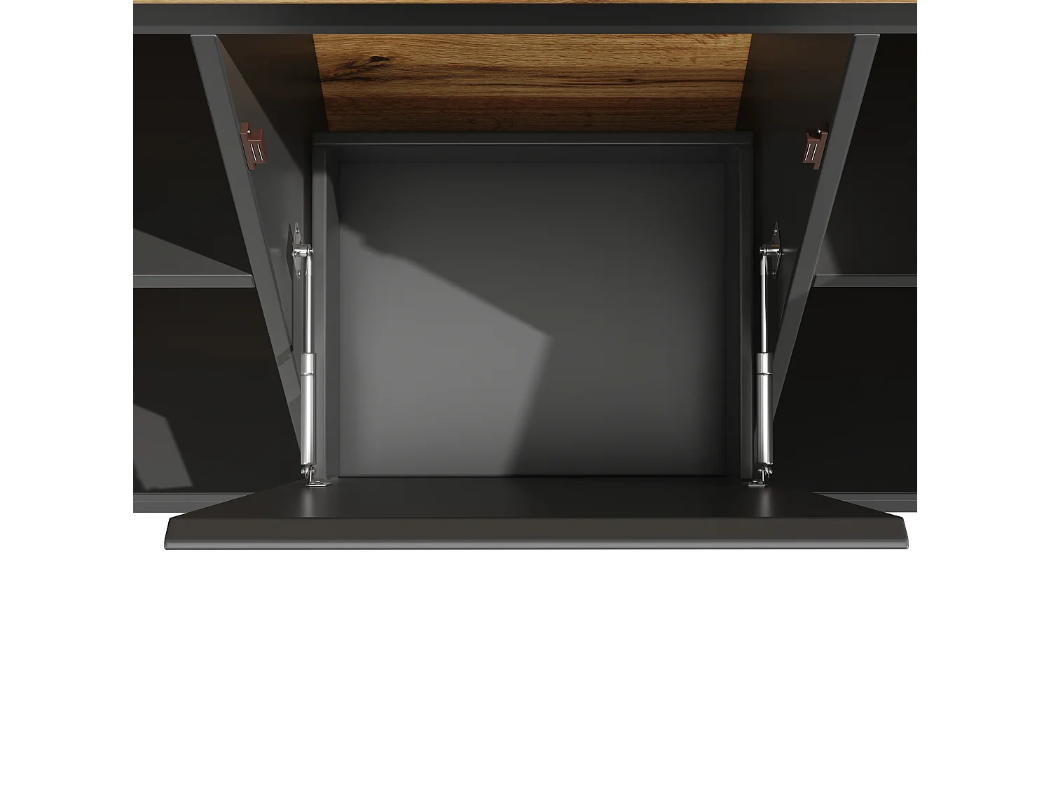 Buffet de cuisine 120x40x180 cm avec portes en acrylique et éclairage LED - Noir