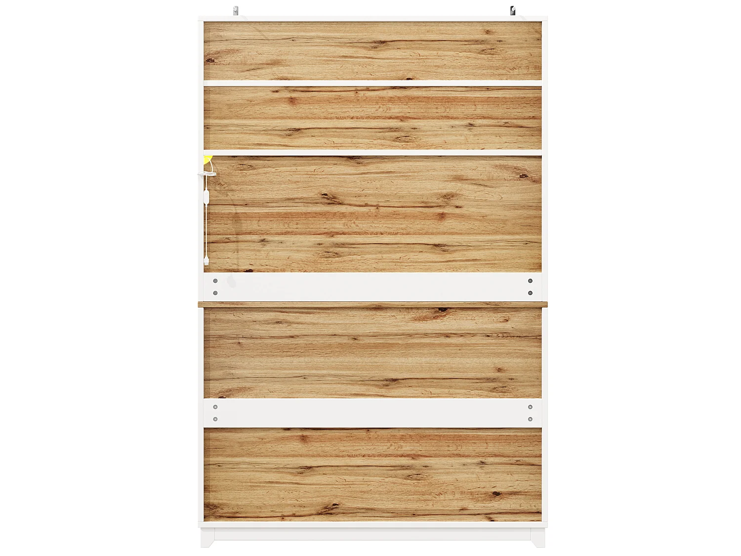 Buffet de cuisine 120x40x180 cm avec portes en acrylique et éclairage LED - Blanc