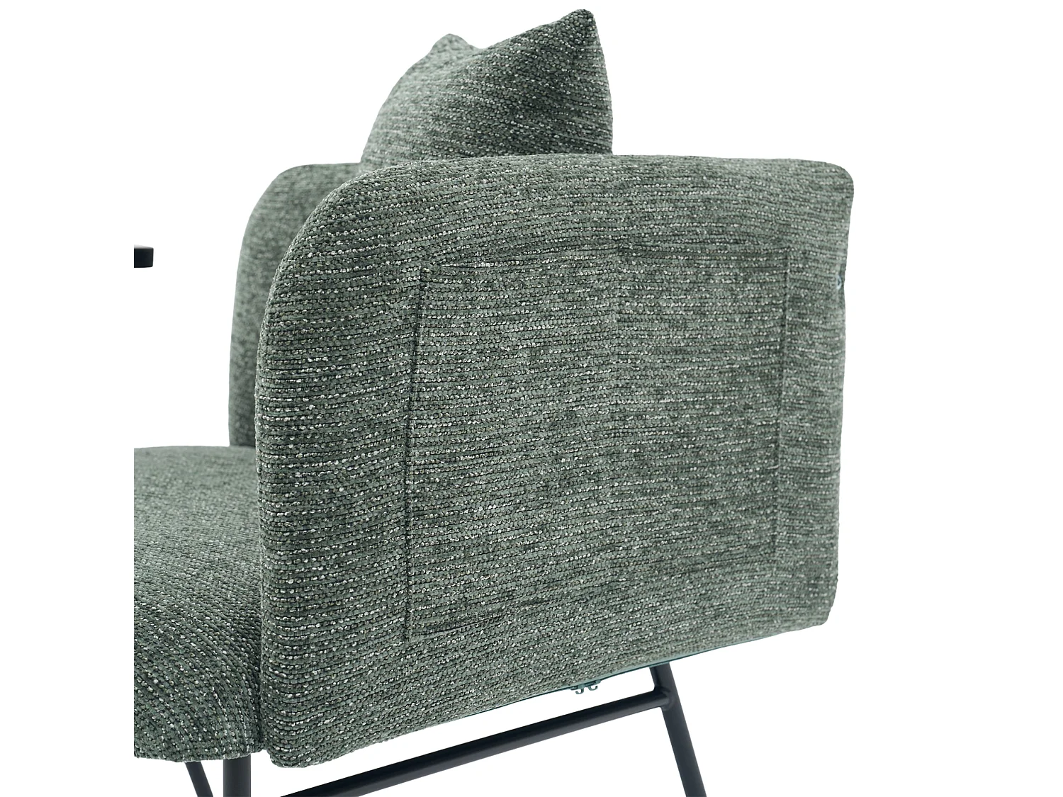 Fauteuil en chenille avec table d'appoint et 2 poches de rangement - Émeraude