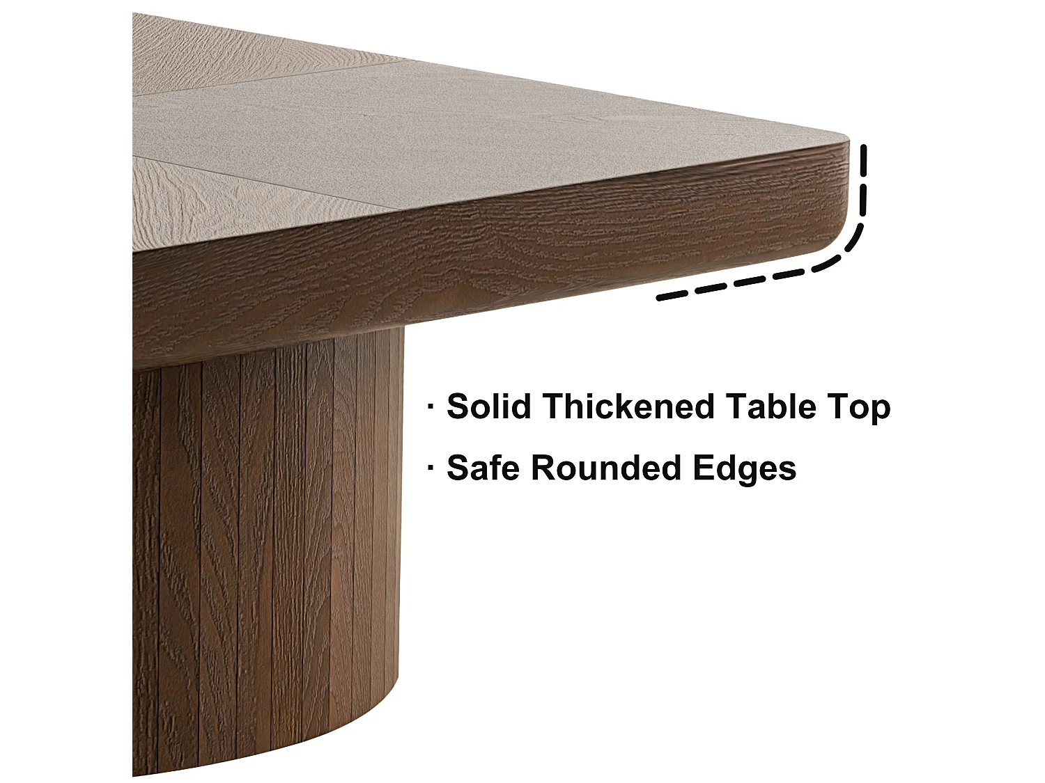 Table basse carrée 78x78x38 cm marron - Placage woodgrain