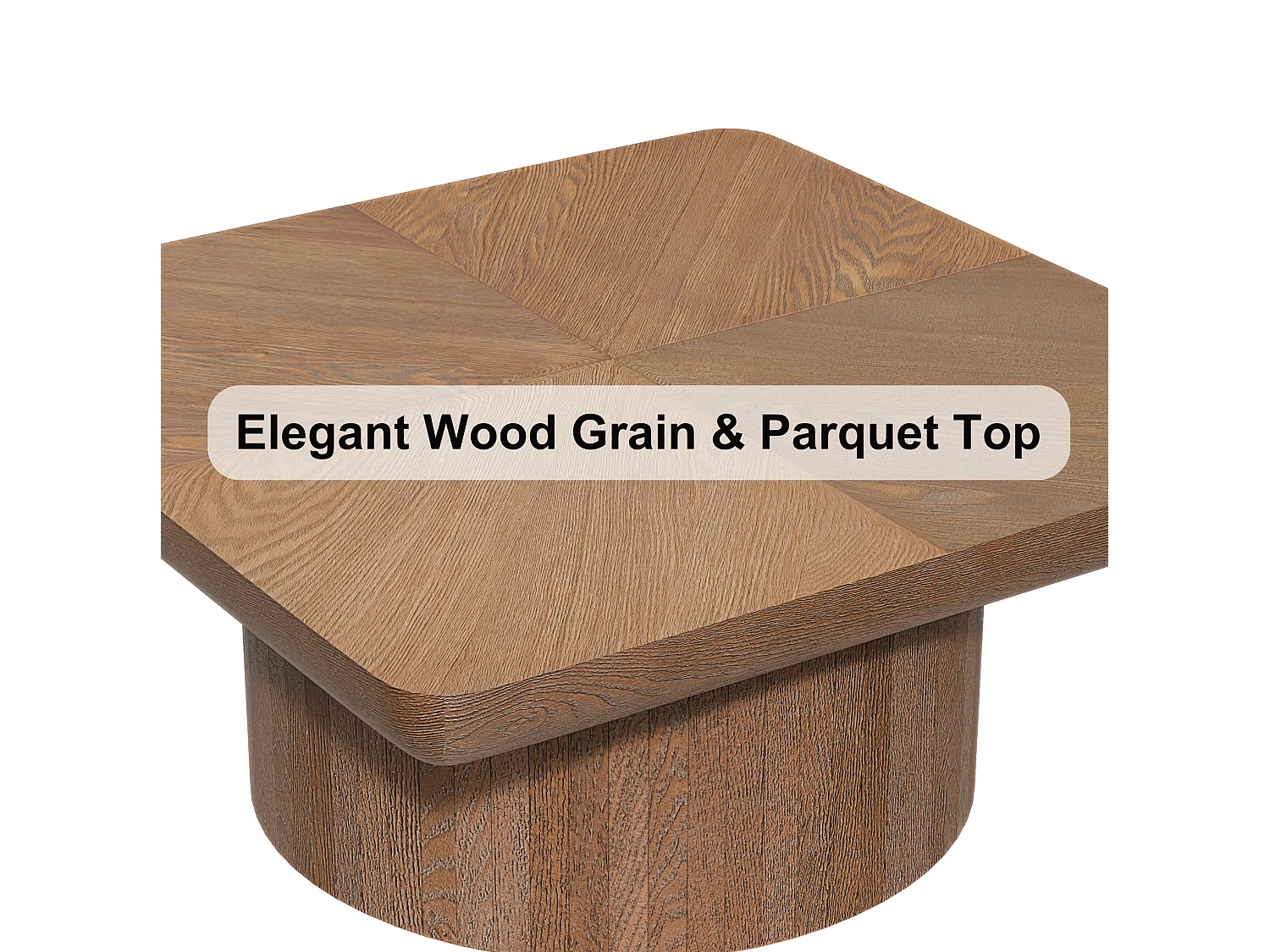 Table basse carrée 78x78x38 cm marron - Placage woodgrain