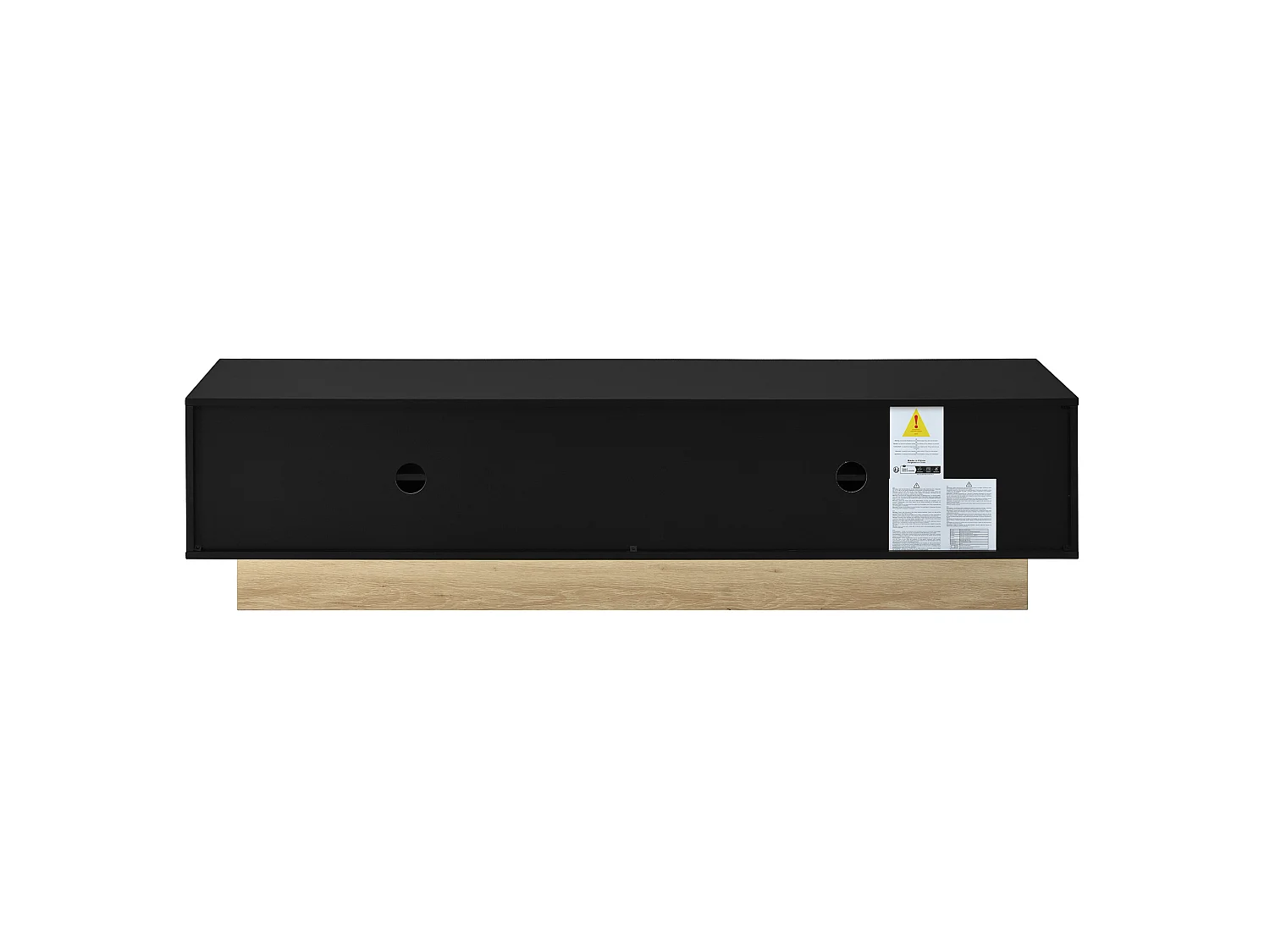 Meuble TV 175 x 40 x 41.5 cm noir avec 4 portes - Ouverture push-to-open