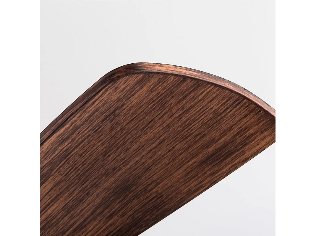 Ventilador de techo de 107 cm con luz, 6 velocidades y temporizador de 3 velocidades - Negro y nogal oscuro