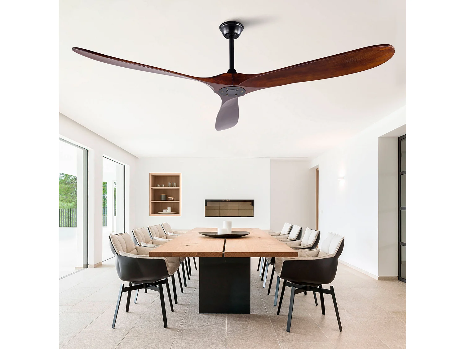 Ventilateur de plafond de 70'' sans éclairage avec 6 vitesse - Pour terrasse, salon, garage et gazebo