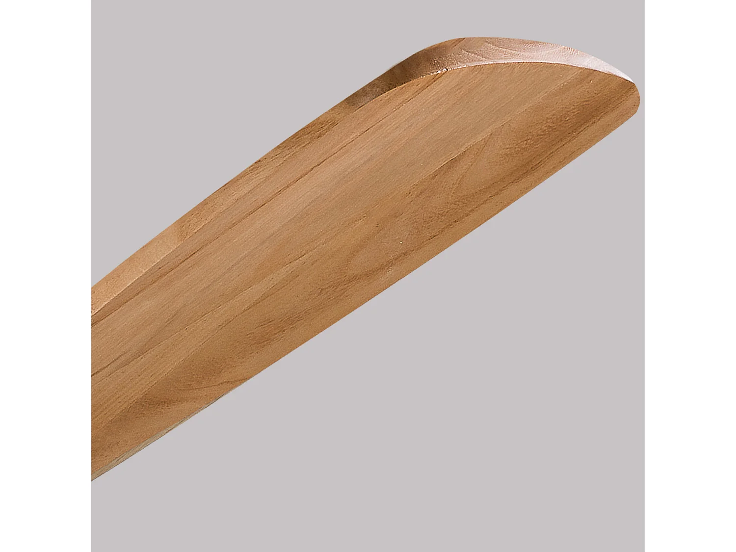 Ventilateur de plafond de 132 cm avec éclairage, télécommande et pales en bois - Blanc et bois