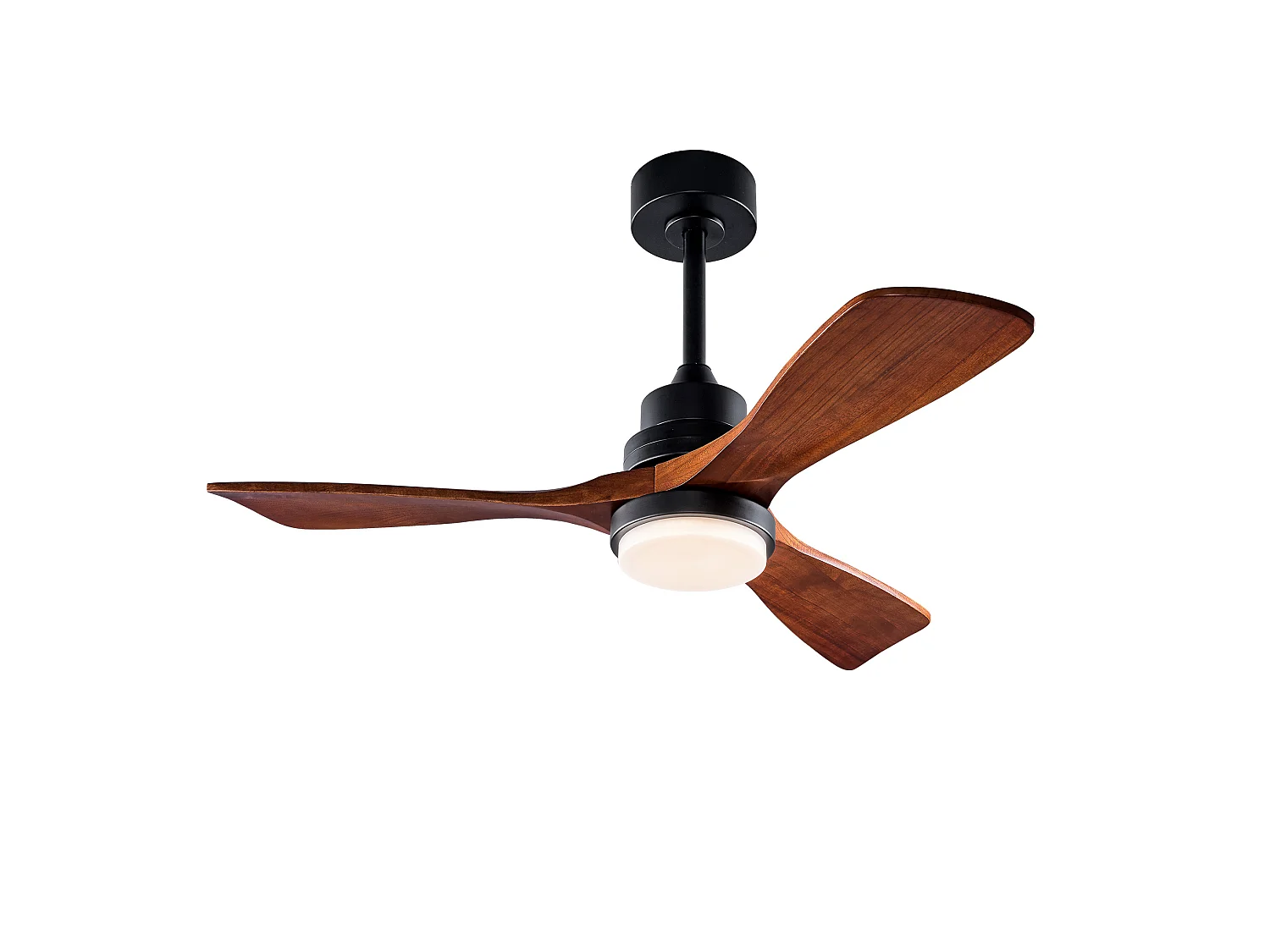Ventilador de techo de 107 cm con luz, incluye mando a distancia de 6 velocidades y función reversible.