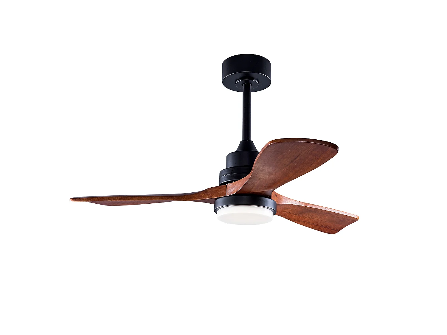 Ventilador de techo de 107 cm con luz, incluye mando a distancia de 6 velocidades y función reversible.
