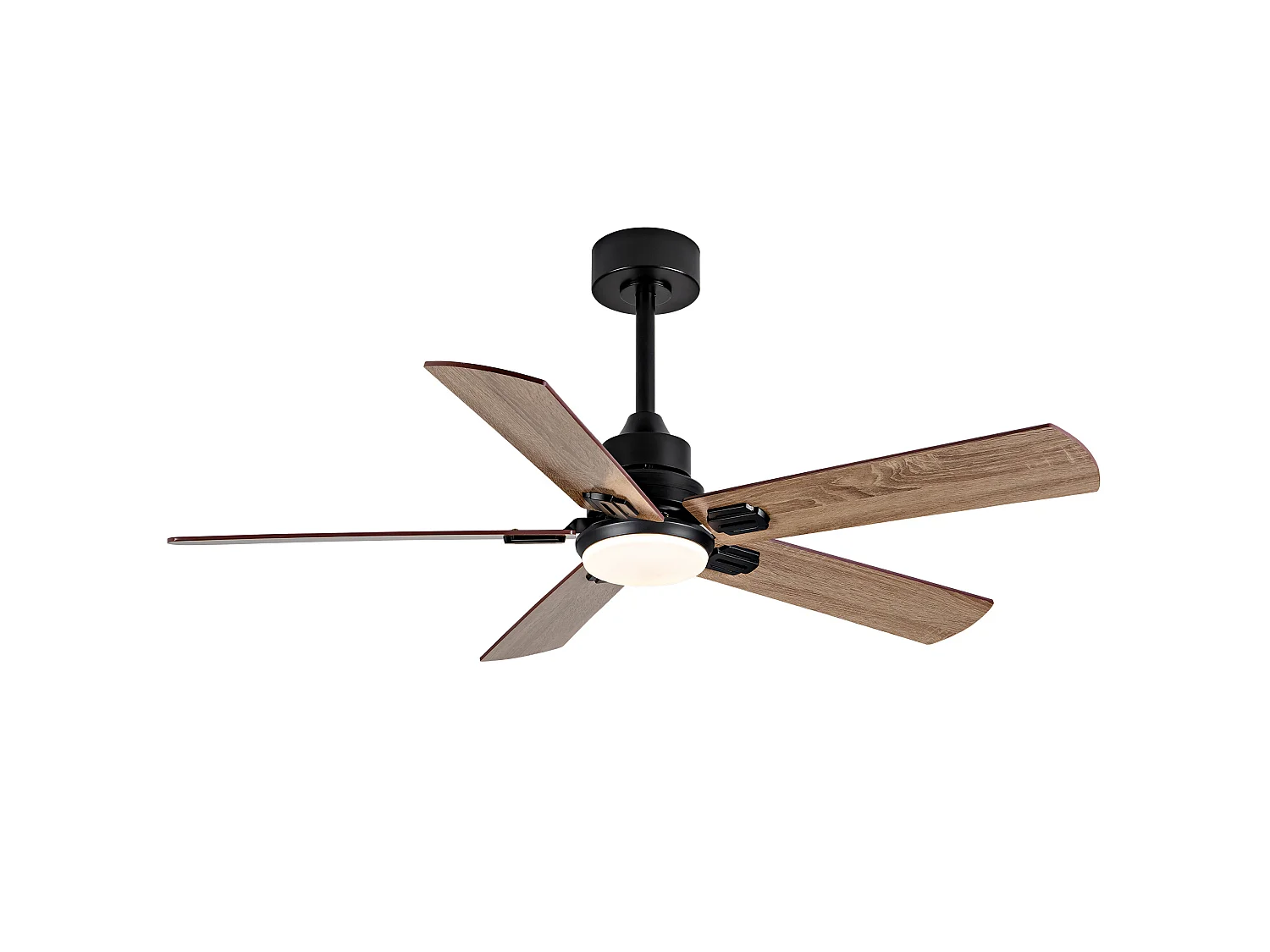 Ventilateur de plafond noir de 52" avec éclairage et télécommande