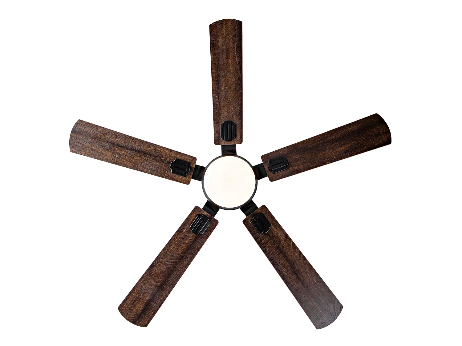 Ventilateur de plafond noir de 52" avec éclairage et télécommande