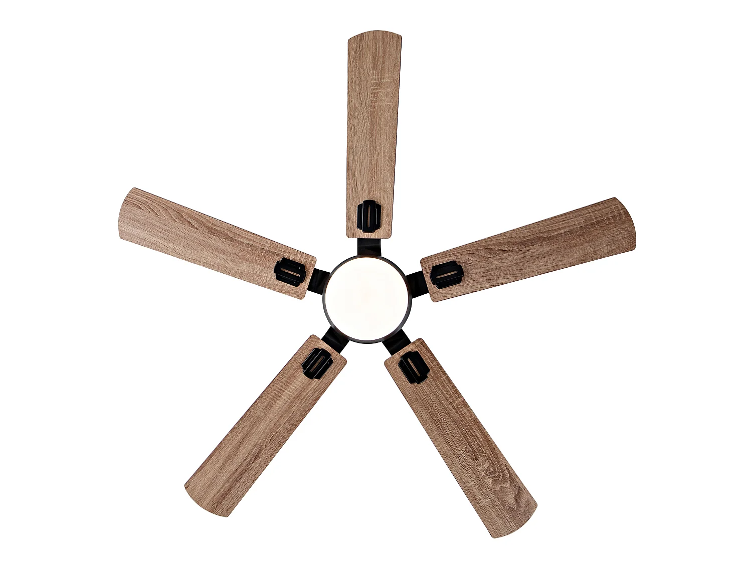 Ventilateur de plafond noir de 52" avec éclairage et télécommande