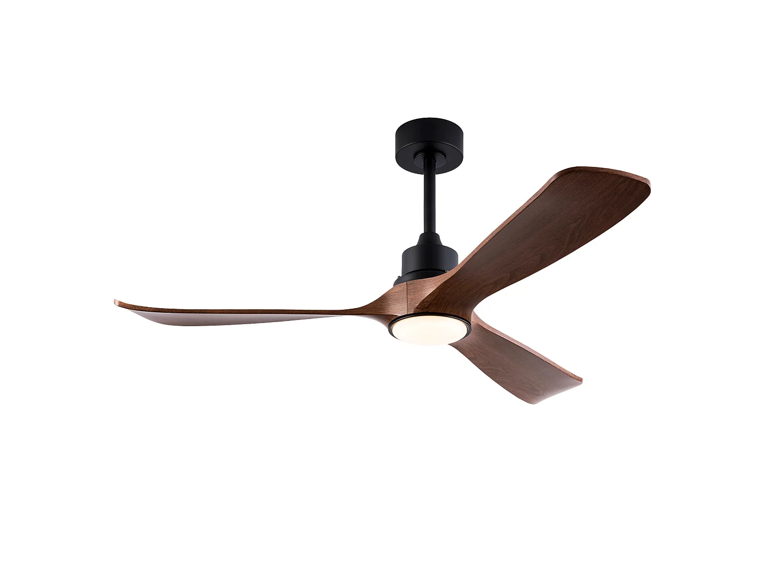 132 cm takfläkt med belysning, 6 hastigheter och timerfunktion - Mörk naturlig