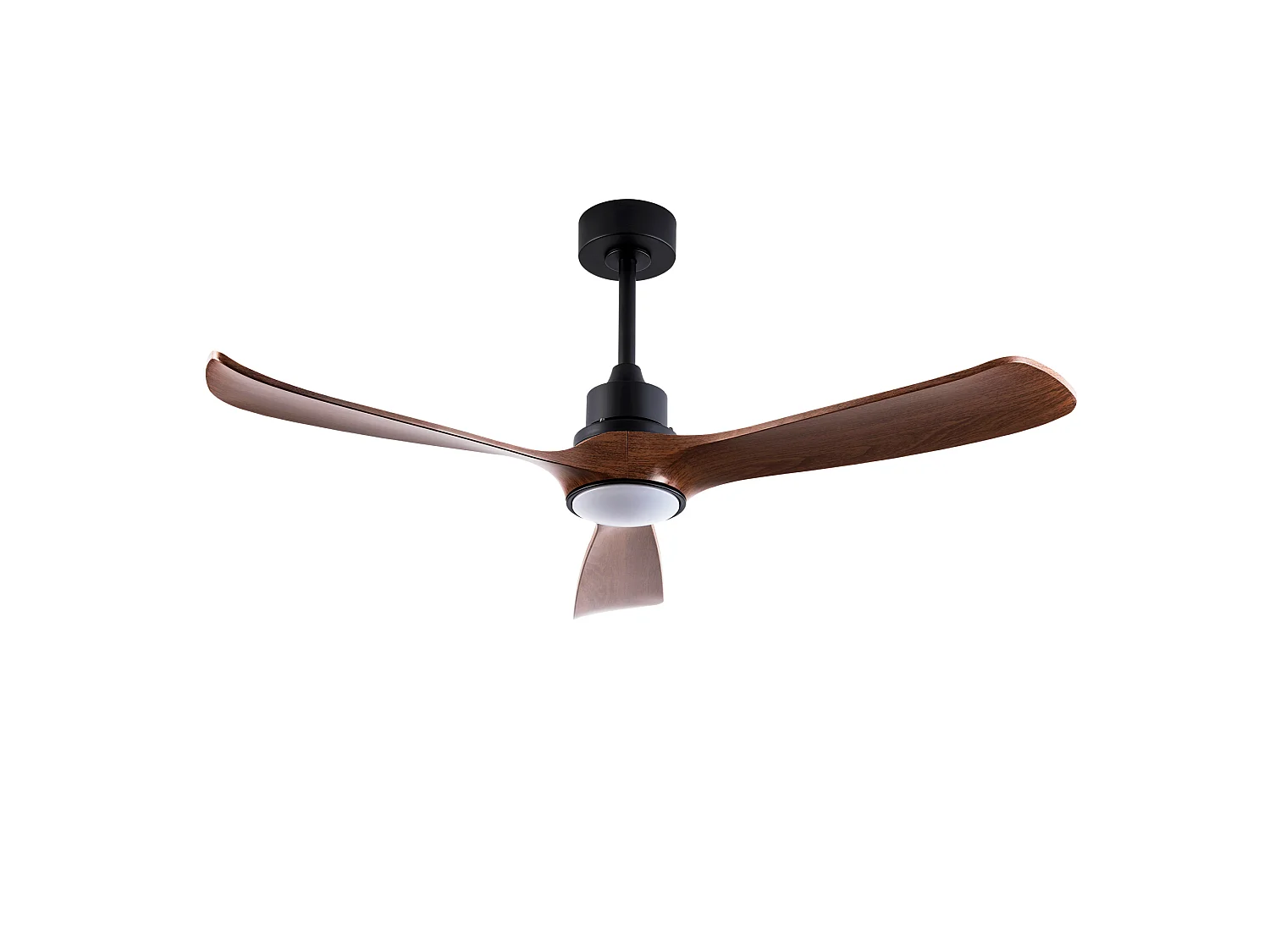 132 cm takfläkt med belysning, 6 hastigheter och timerfunktion - Mörk naturlig