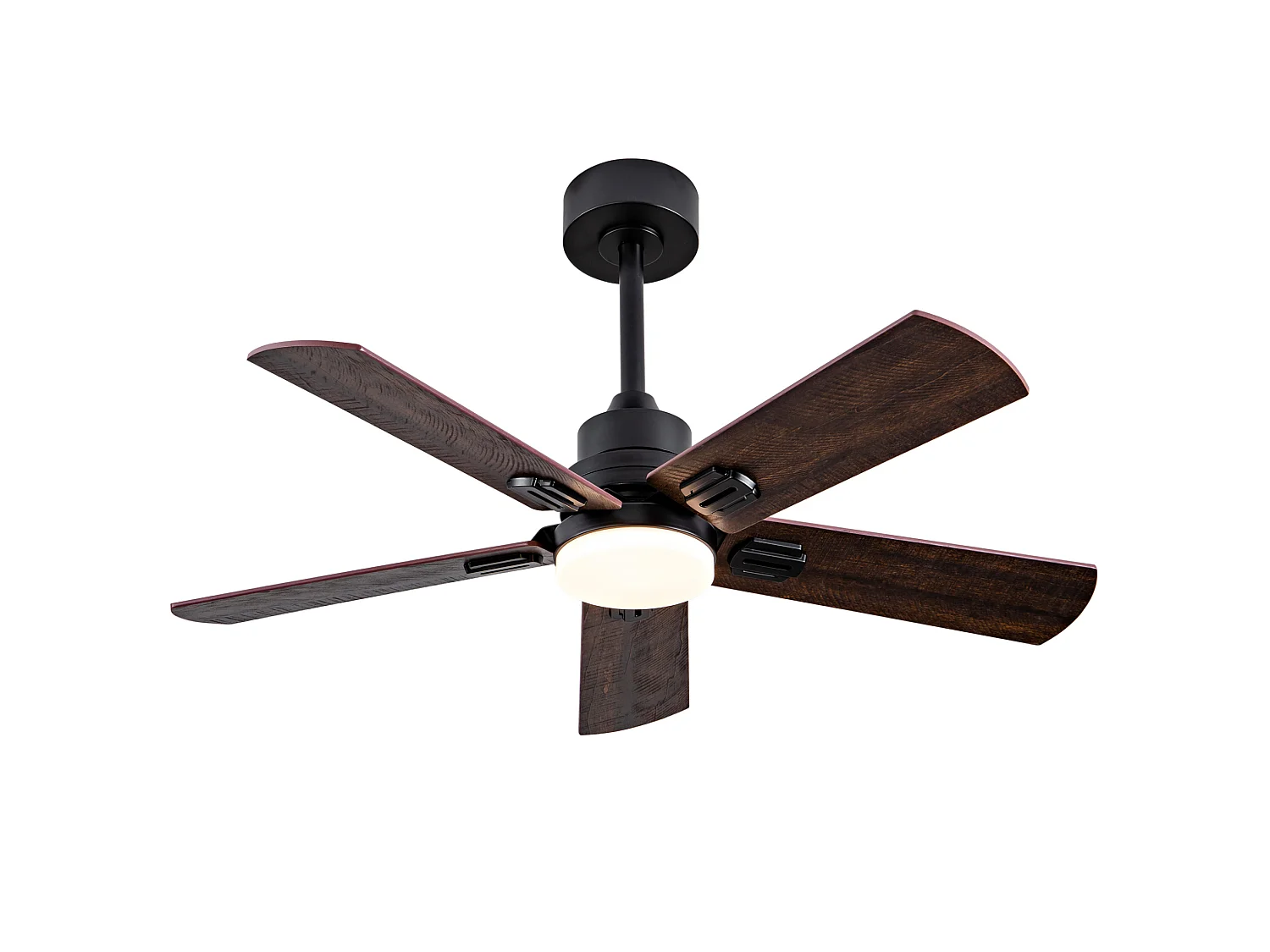 Ventilateur de plafond noir de 42" avec éclairage et télécommande