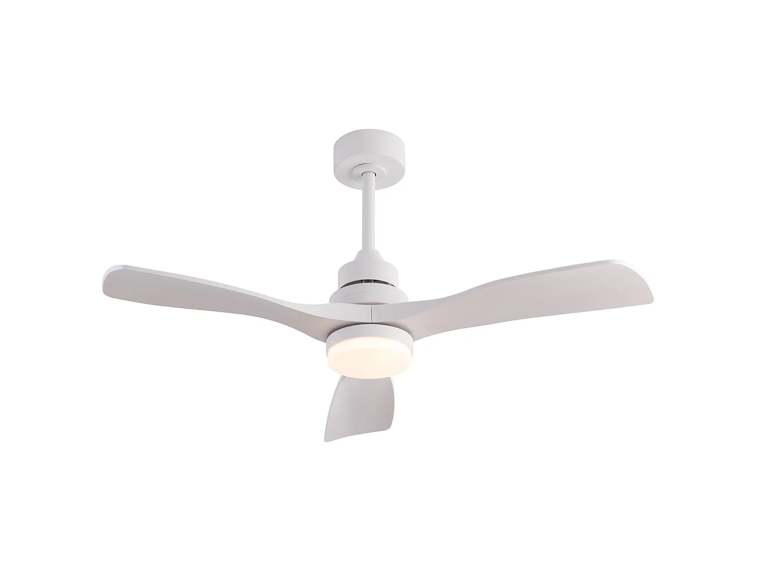 Ventilateur de plafond 107 cm avec lumière , 6 vitesses et minuteur à 3 vitesses - Blanc