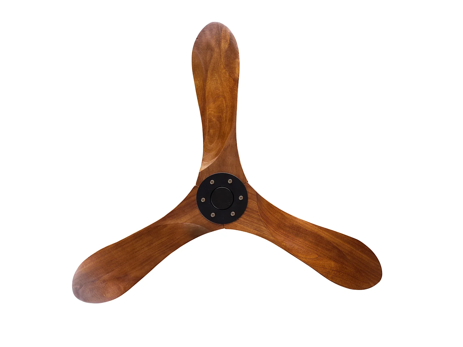 Ventilateur de plafond de 107 cm avec 3 pales en bois et télécommande, 6 vitesses - Pour patio, salon et chambre