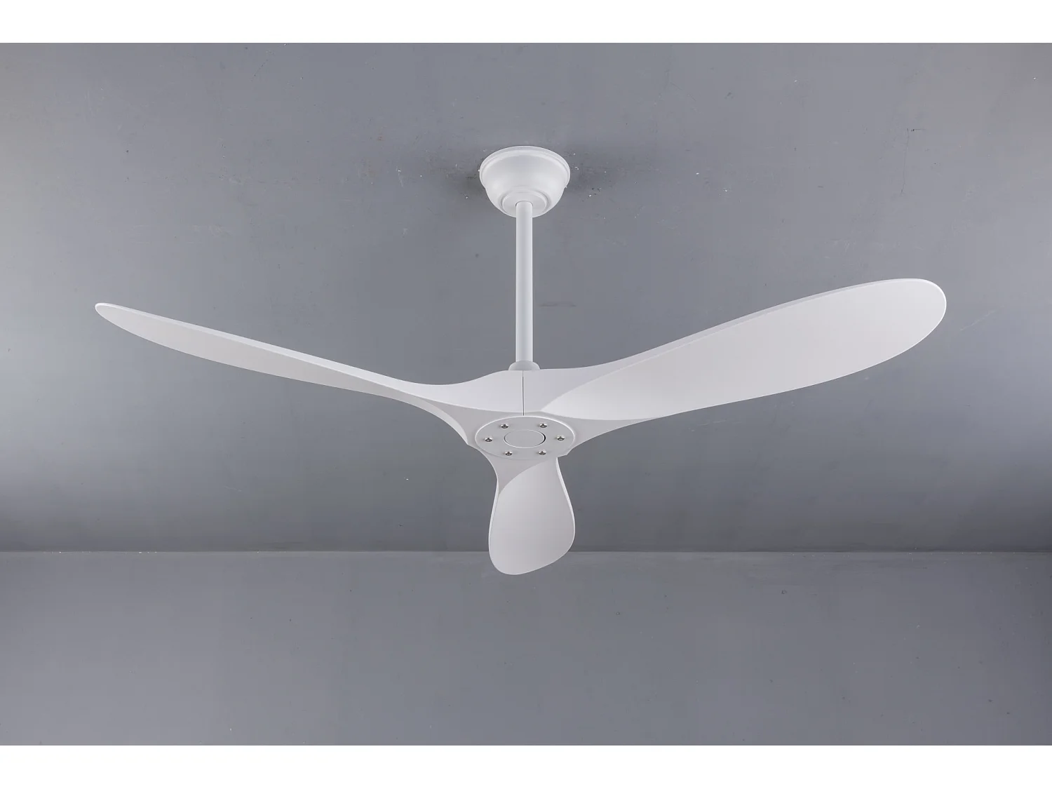 Ventilateur de plafond de 132 cm avec 6 vitesses et télécommande - Blanc
