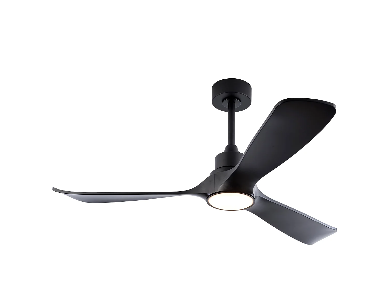 Plafondventilator van 132 cm met verlichting, 6 snelheden en timerfunctie - Zwart