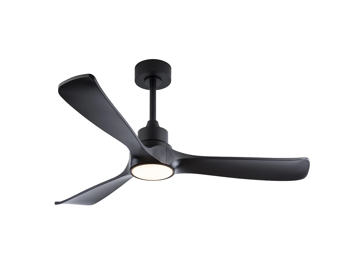 Plafondventilator van 132 cm met verlichting, 6 snelheden en timerfunctie - Zwart