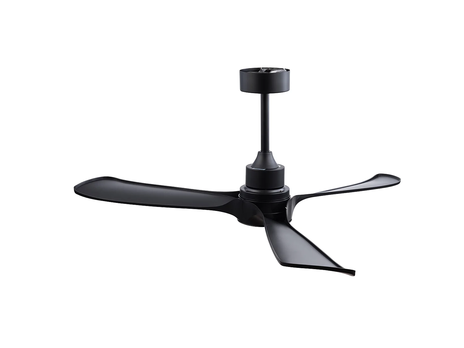 Plafondventilator van 132 cm met verlichting, 6 snelheden en timerfunctie - Zwart