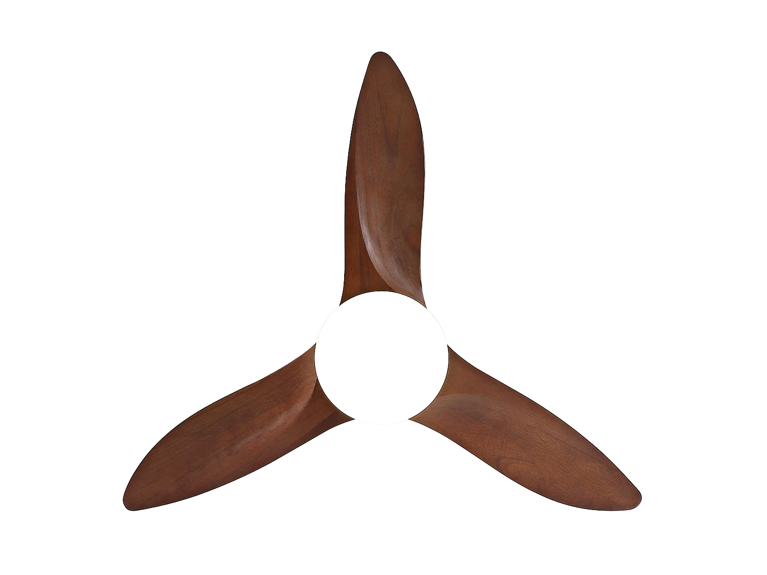 Ventilateur de plafond noir de 91 cm avec pales en bois - Intensité lumineuse réglable sur 3 couleurs