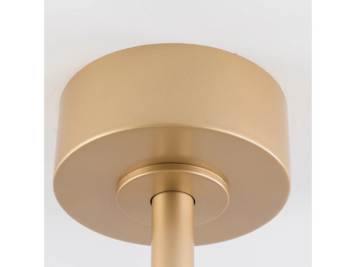 Ventilateur de plafond blanc et doré avec lumière, moteur CC réversible silencieux - Pour intérieur et extérieur