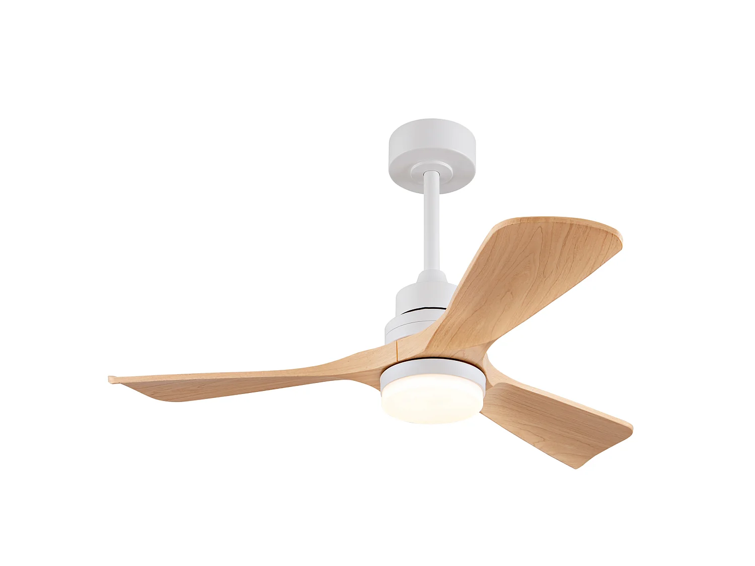 Ventilateur de plafond 107 cm avec lumière , 6 vitesses et minuteur à 3 vitesses - Naturel clair