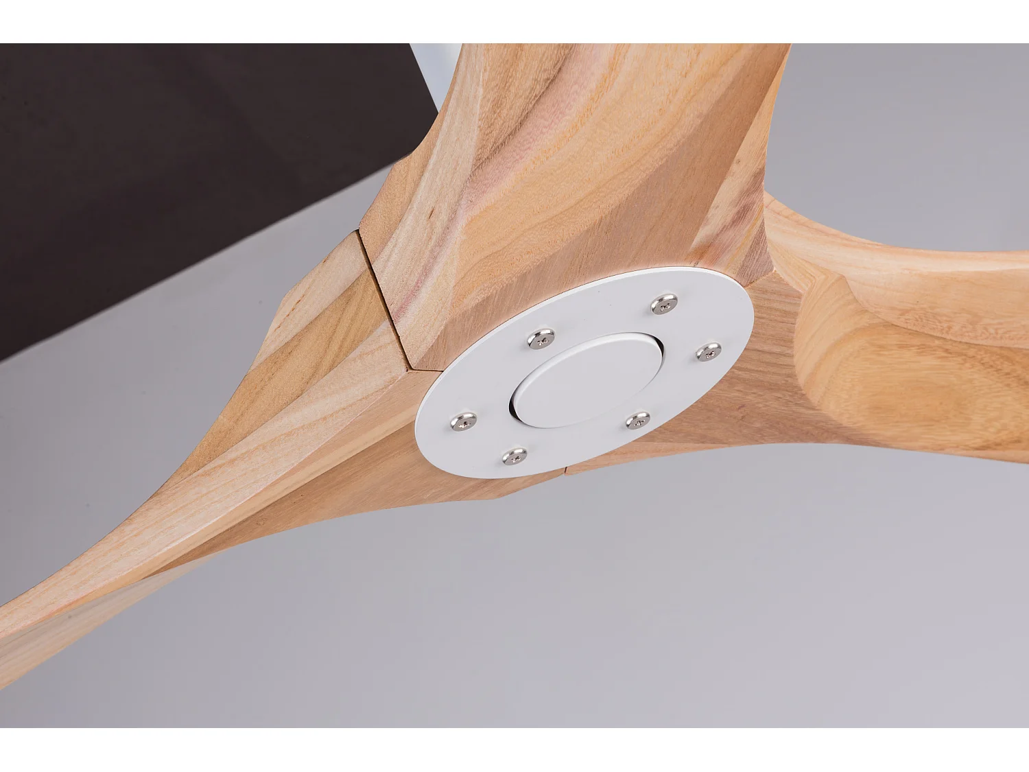 Ventilateur de plafond de 60 pouce sans lumière avec fonction de minuterie 1/4/8h - Naturel et blanc