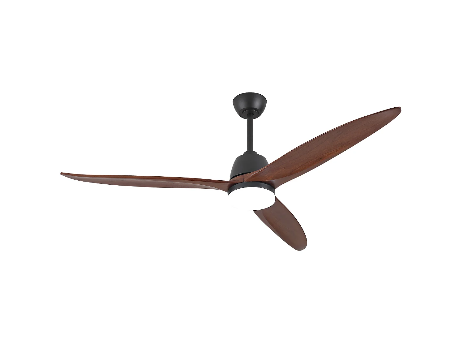 Ventilador de techo moderno de 152 cm con intensidad de luz regulable, 3 aspas, 6 velocidades, para el salón.