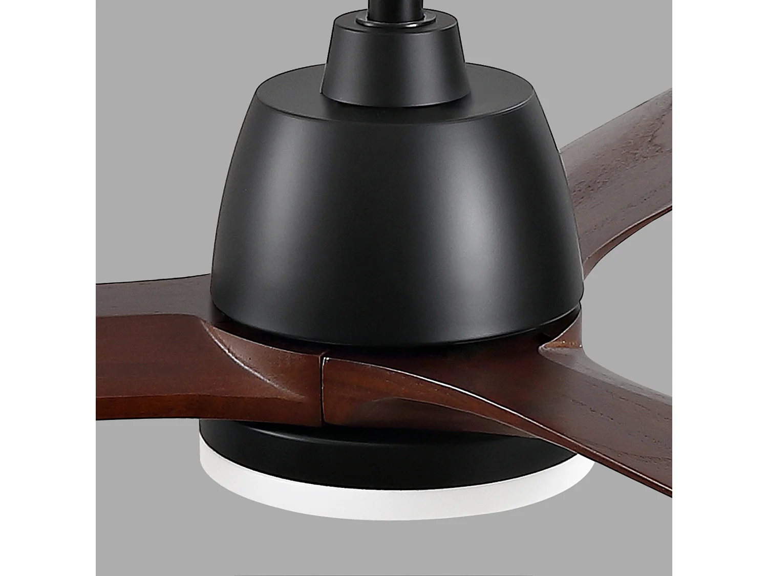 Ventilador de techo moderno de 152 cm con intensidad de luz regulable, 3 aspas, 6 velocidades, para el salón.