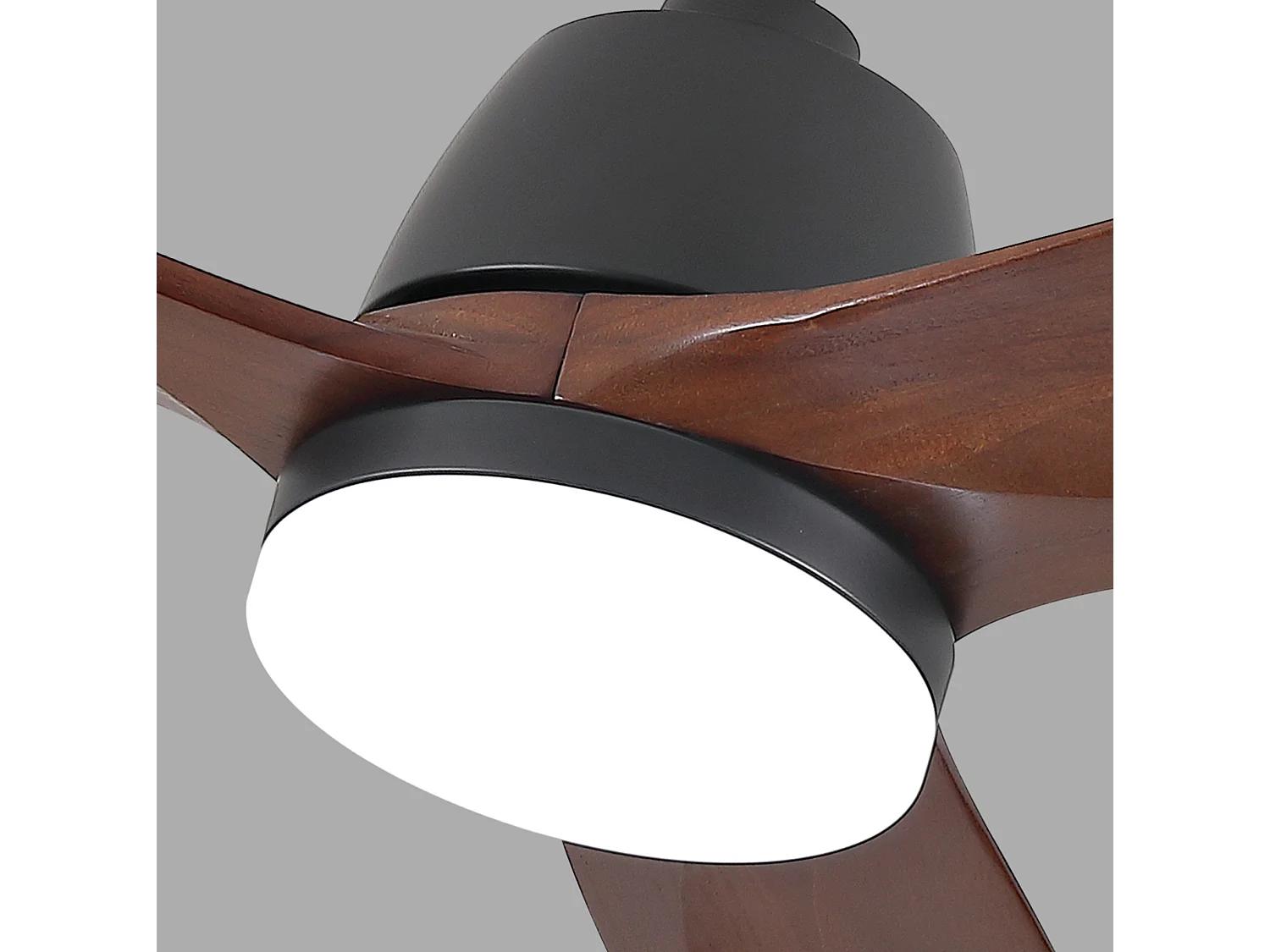 Ventilador de techo moderno de 152 cm con intensidad de luz regulable, 3 aspas, 6 velocidades, para el salón.