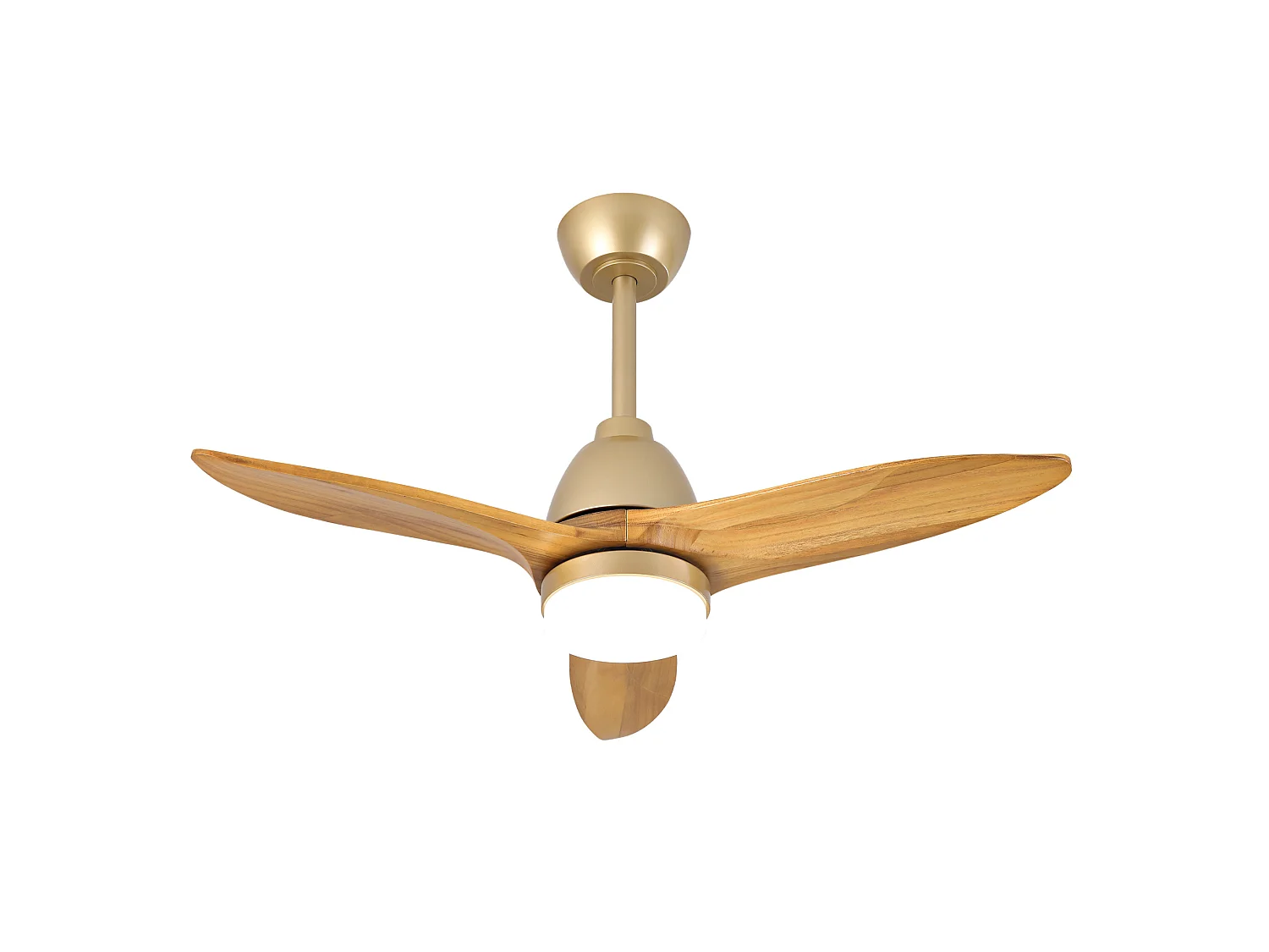 Ventilateur de plafond couleur bois de 91 cm avec pales en bois - Intensité lumineuse réglable sur 3 couleurs