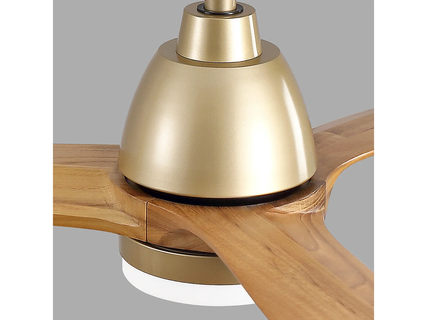 Ventilateur de plafond couleur bois de 91 cm avec pales en bois - Intensité lumineuse réglable sur 3 couleurs