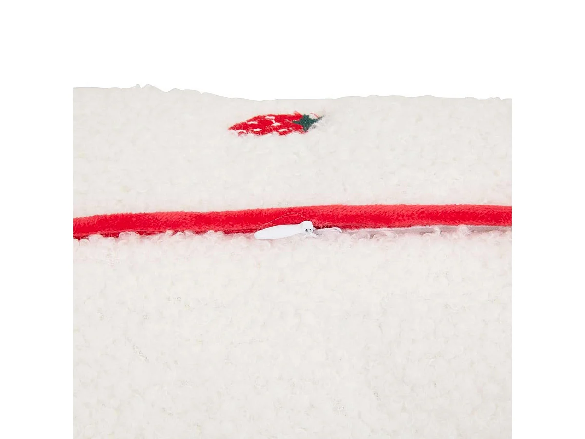 Coussin Enfant Bouclette "Fruity" 30x50cm Blanc