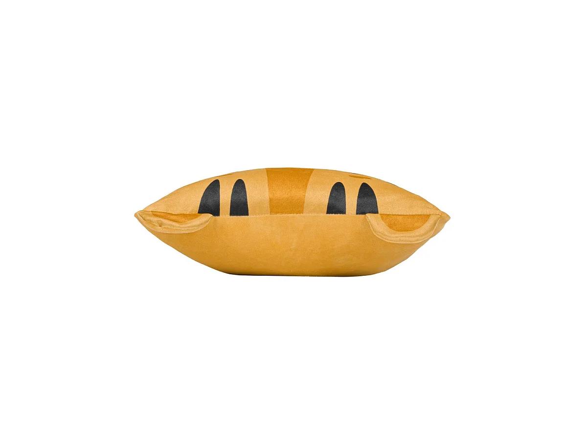 Coussin Déco Enfant en Velours "Tigry" 40x40cm Jaune