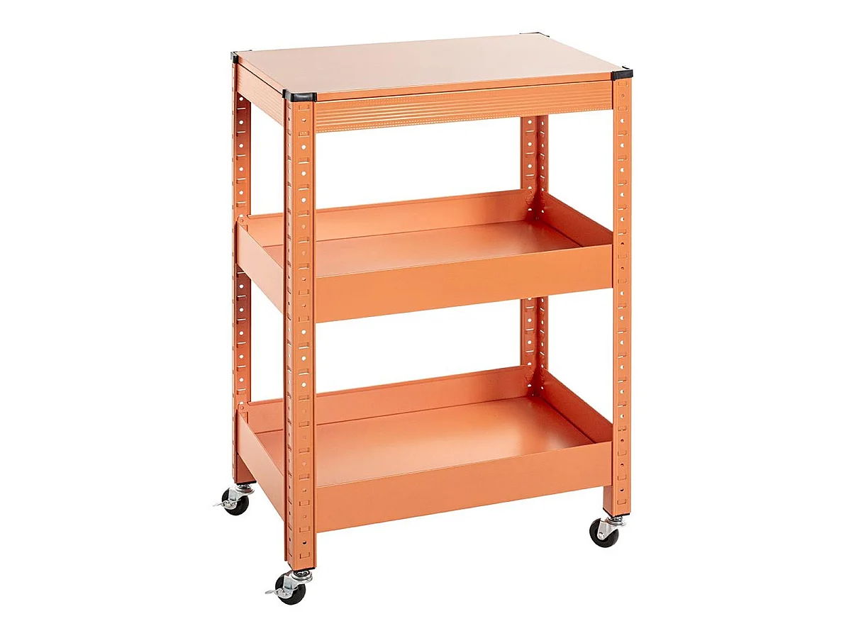 Desserte de Cuisine 3 Niveaux "Coppa" 75cm Orange