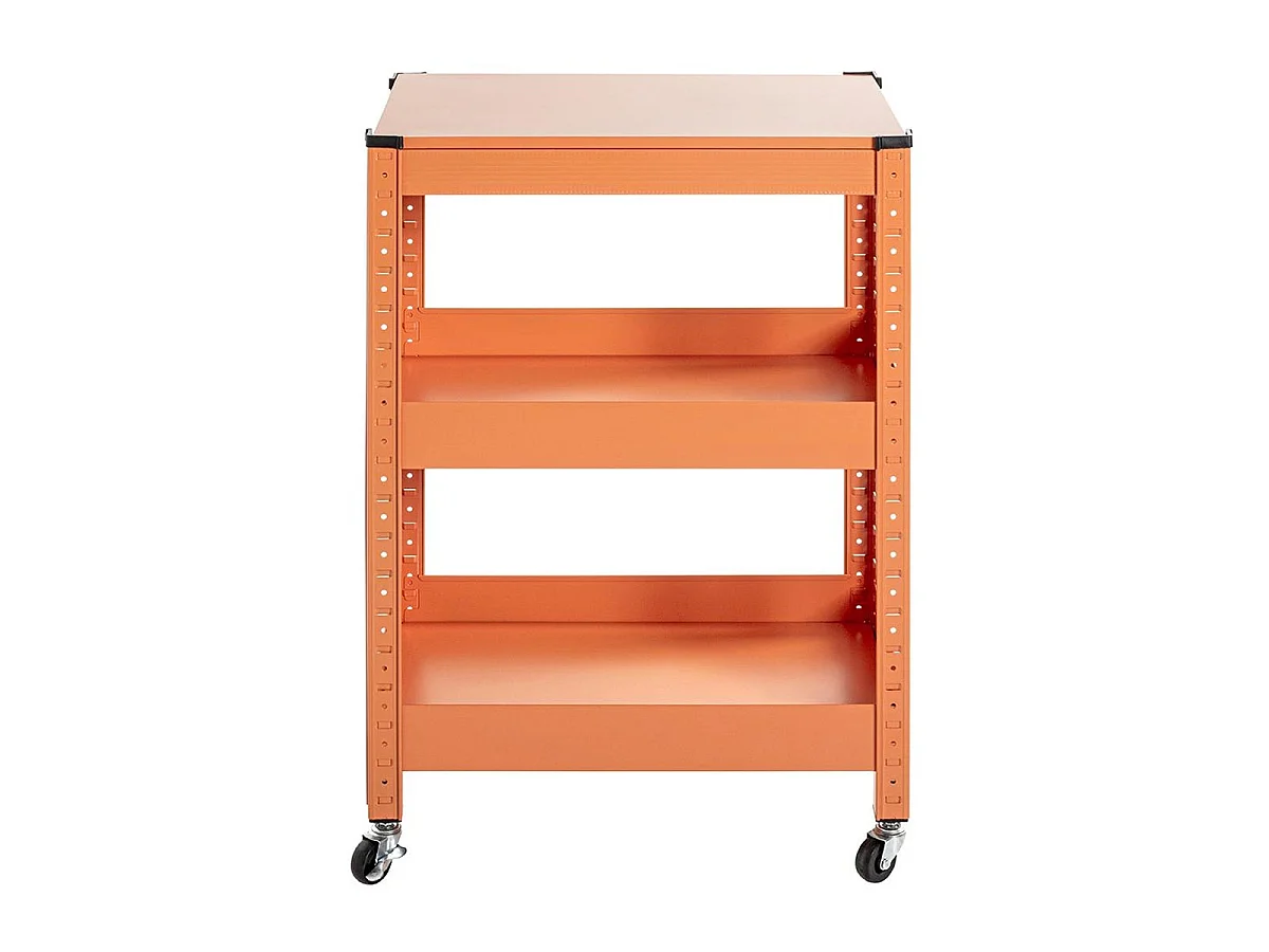 Desserte de Cuisine 3 Niveaux "Coppa" 75cm Orange