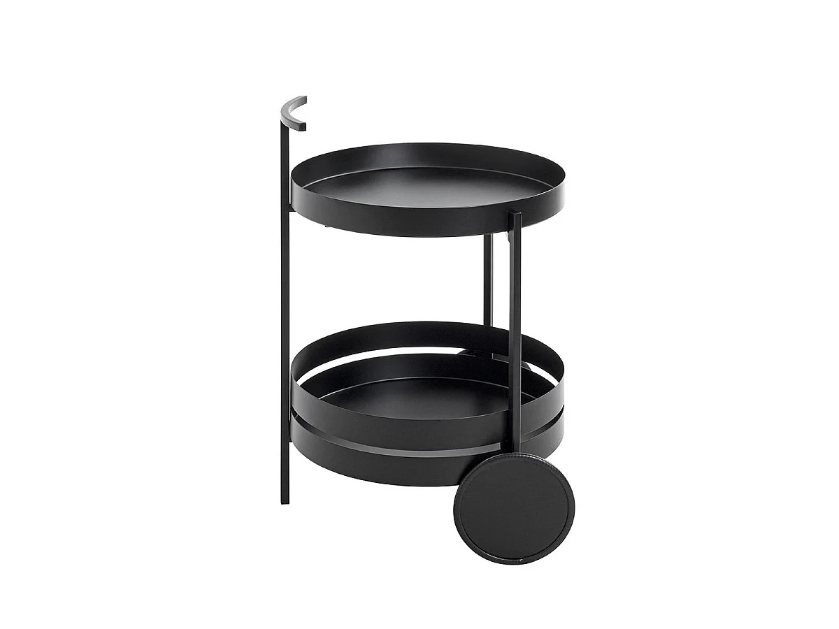 Desserte de Cuisine Ronde "Postres" 62cm Noir
