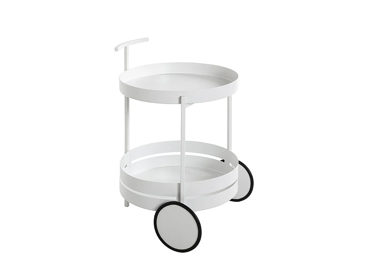 Desserte de Cuisine Ronde "Postres" 62cm Blanc