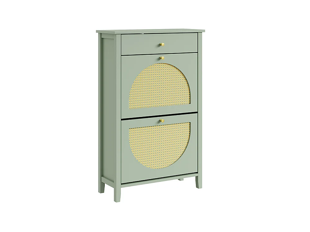 SoBuy Meuble Chaussures Tiroir Porte Vert 62x25x97cm FSR223-GR