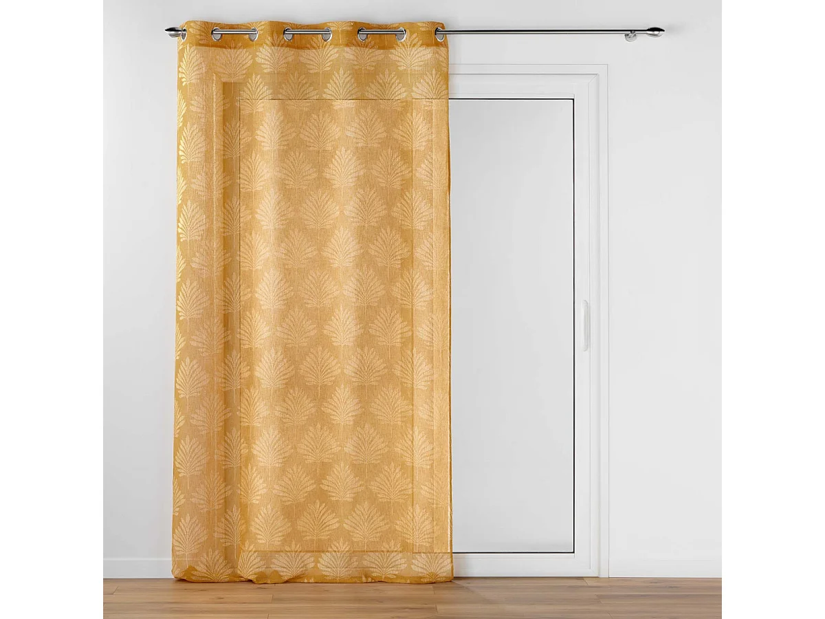 Rideau Voilage à Œillets "Levita" 140x240cm Ocre