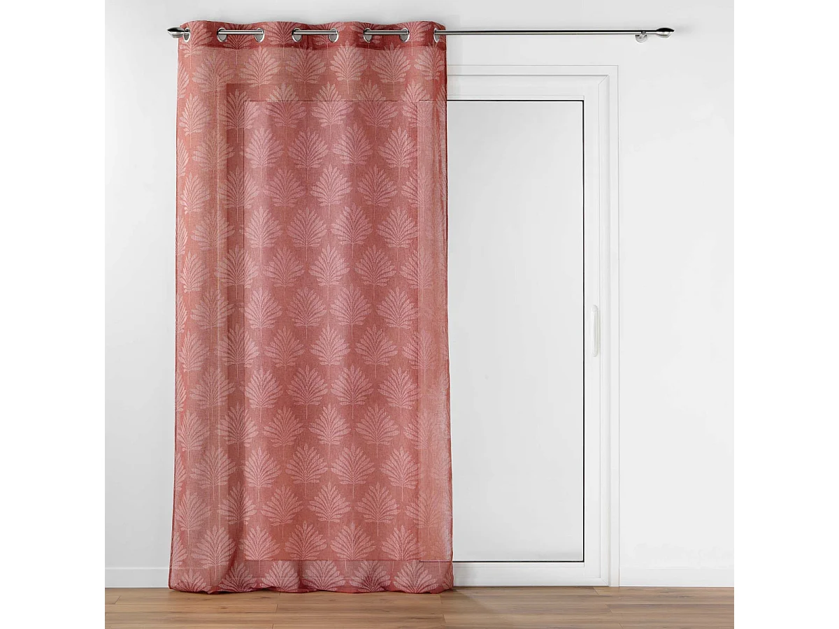Rideau Voilage à Œillets "Levita" 140x240cm Rose