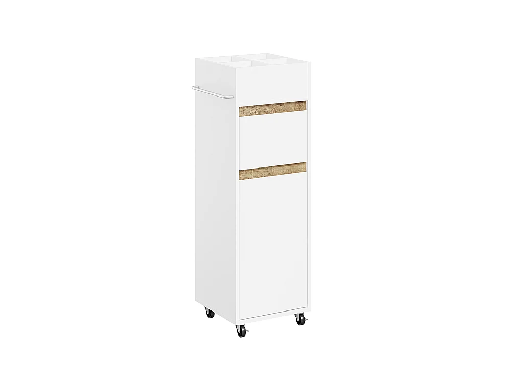SoBuy Smal skåp med låda och dörr Vit 33x30x91cm BZR225-WN
