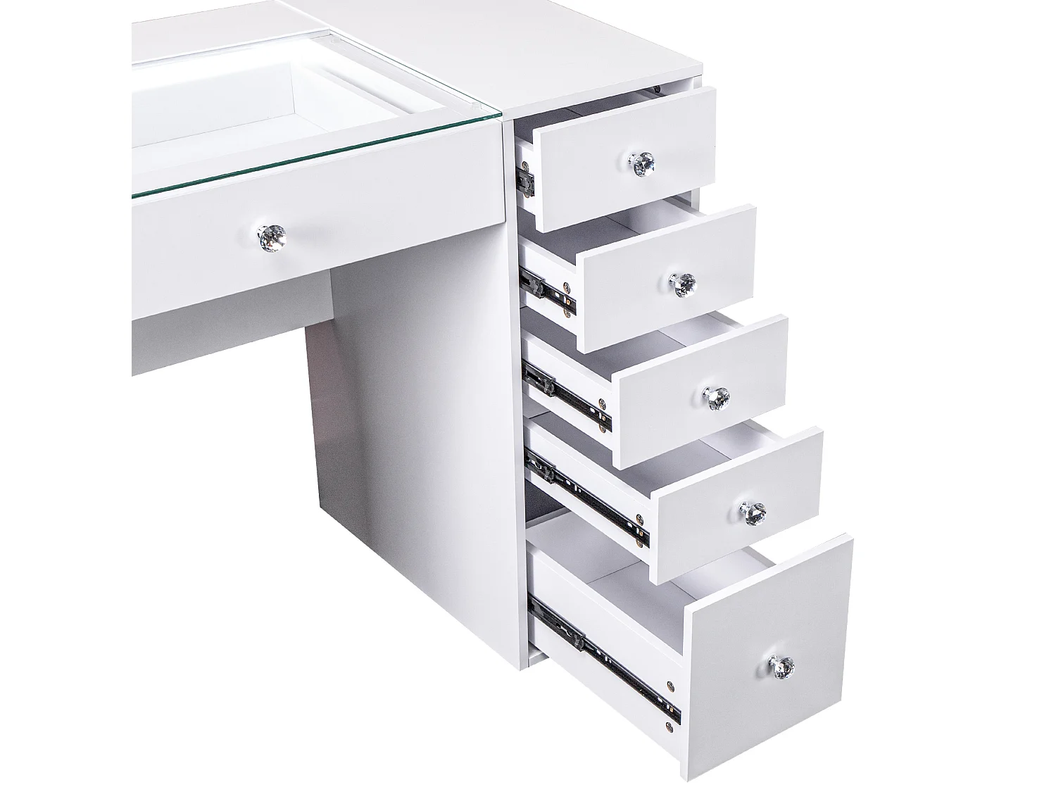 Coiffeuse LED 6 Tiroirs Blanco 92 x 55 x 81 cm