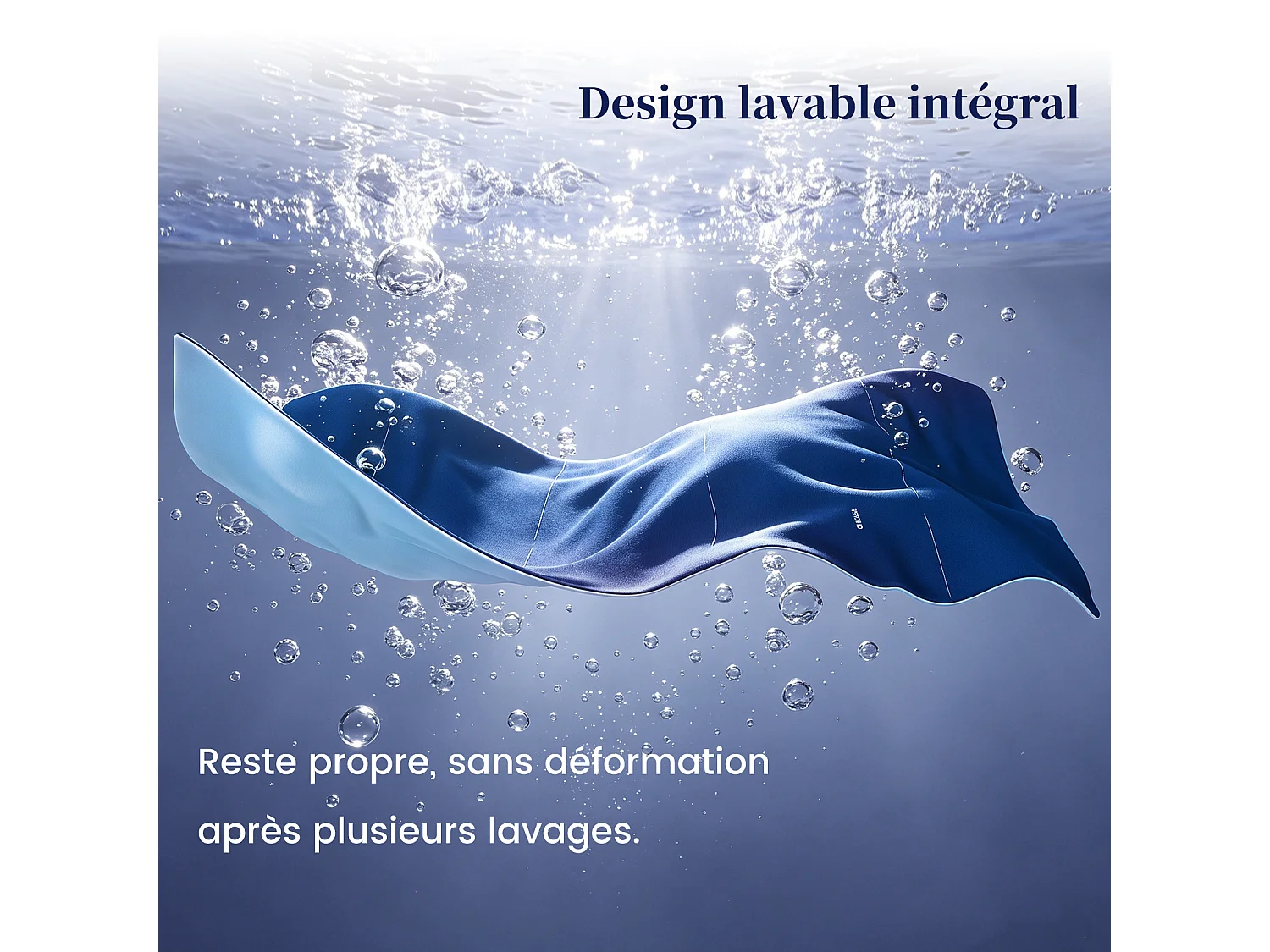 CHICASA Couette légère à technologie rafraîchissante, 155×220 cm, antibactérienne et lavable, couleur bleu