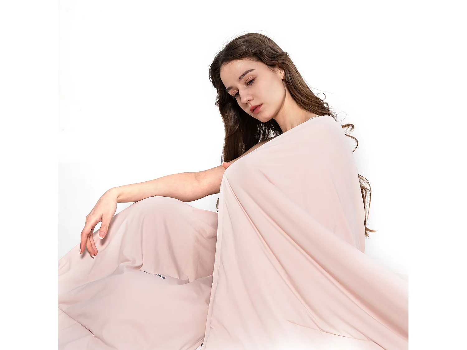 CHICASA Couette légère à technologie rafraîchissante, 200×200 cm, antibactérienne et lavable, couleur rose