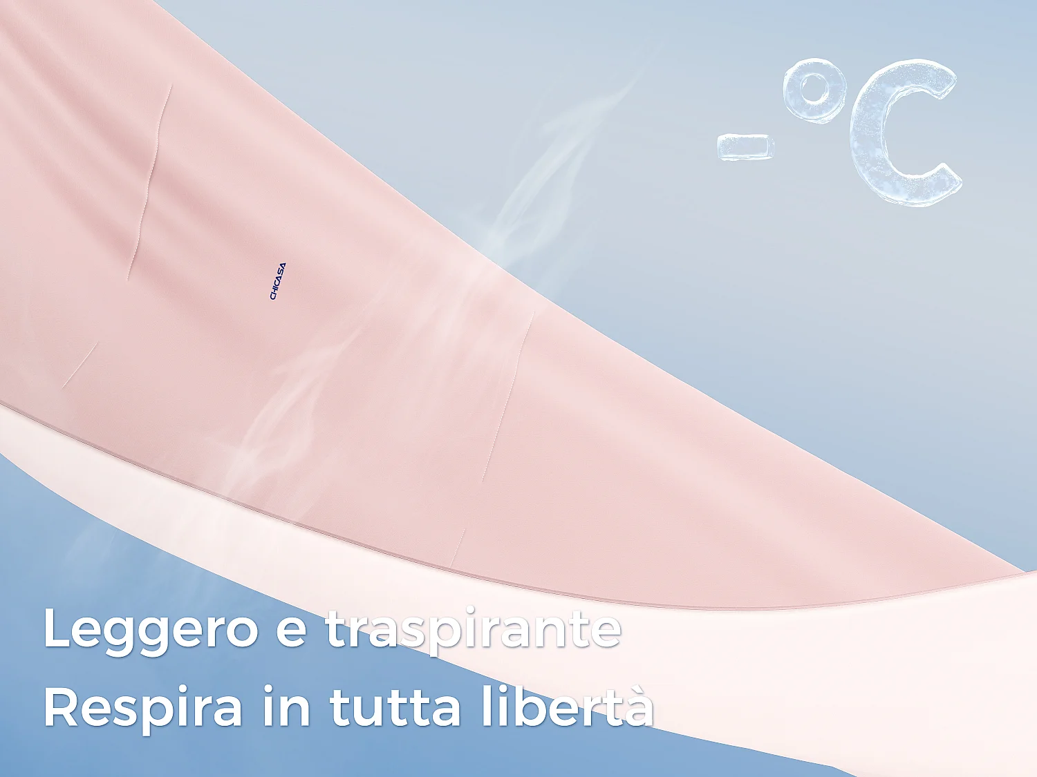 CHICASA Piumino leggero con tecnologia rinfrescante, 155 × 220 cm, antibatterico e lavabile, colore rosa