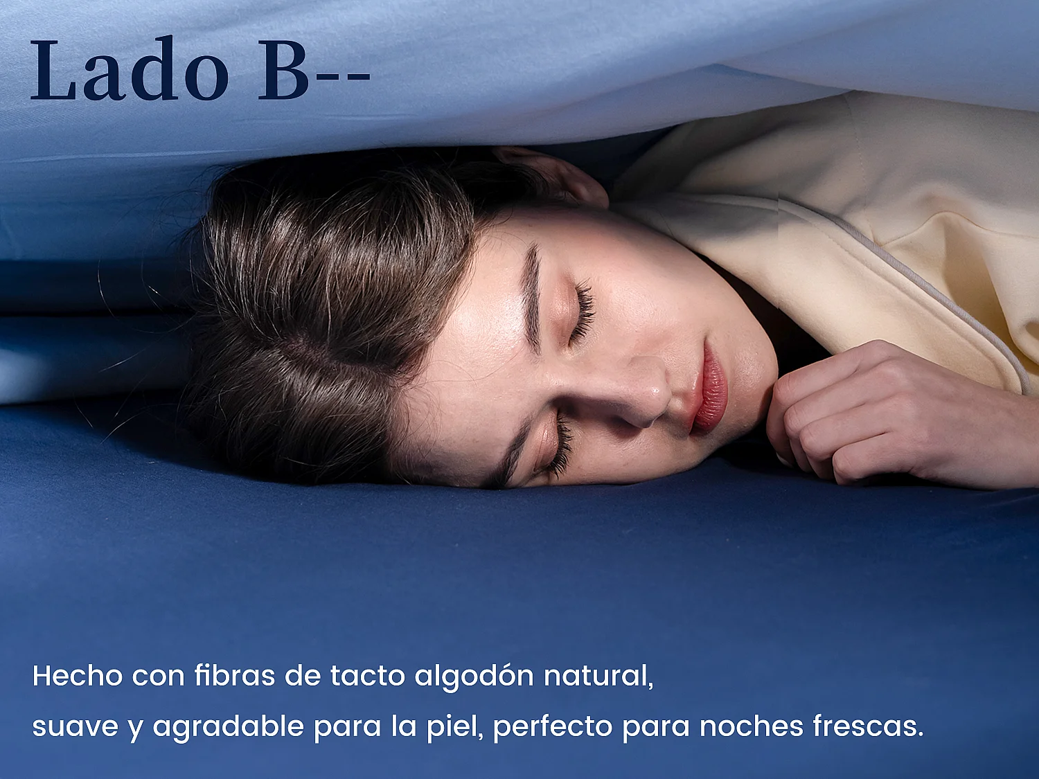 CHICASA Edredón ligero con tecnología refrescante, 155 × 220 cm, antibacteriano y lavable, color azul