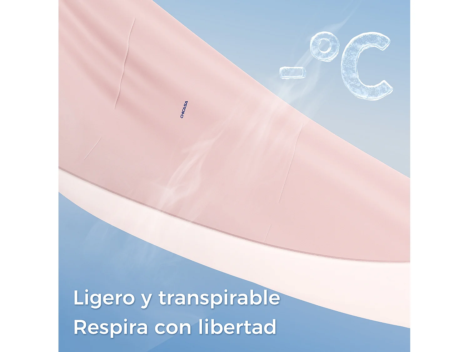 CHICASA Edredón ligero con tecnología refrescante, 200 × 200 cm, antibacteriano y lavable, color rosa
