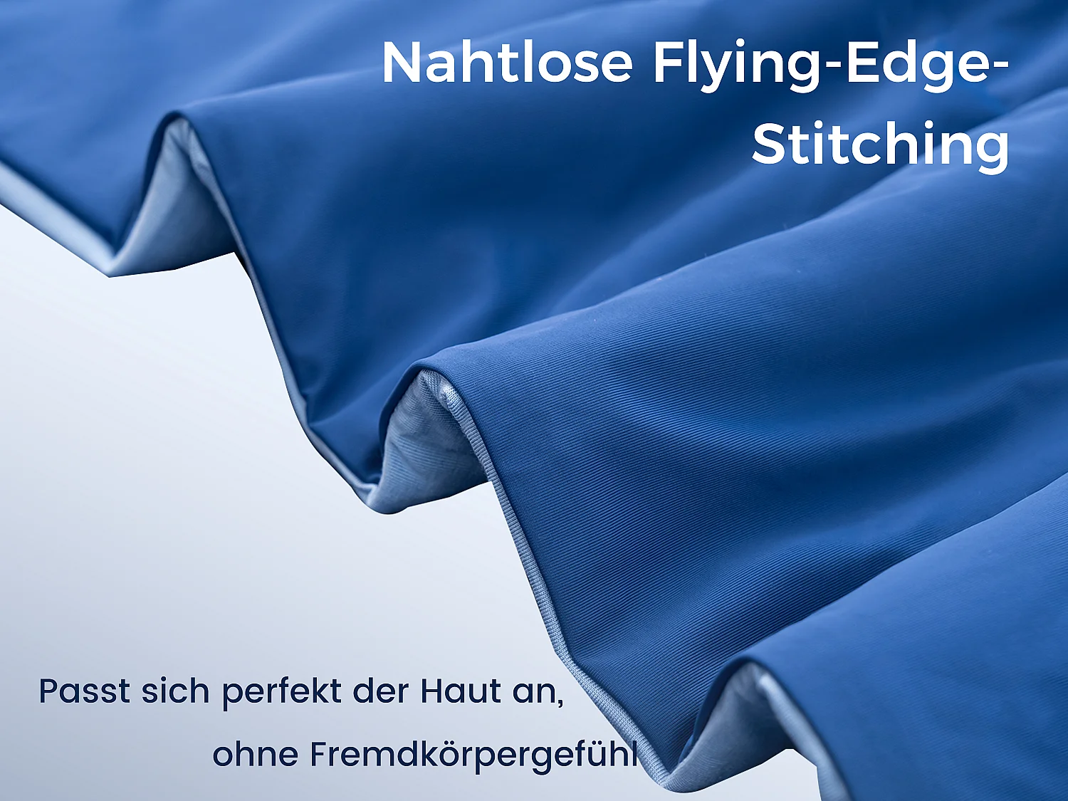 CHICASA Leichte Sommerdecke mit kühlender Technologie, 135 × 200 cm, antibakteriell und waschbar, Blau