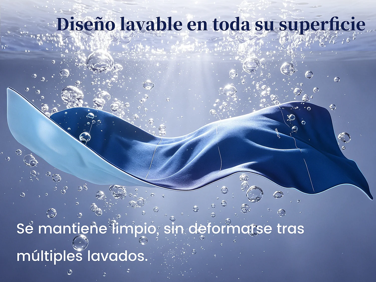 CHICASA Edredón ligero con tecnología refrescante, 200 × 220 cm, antibacteriano y lavable, color azul
